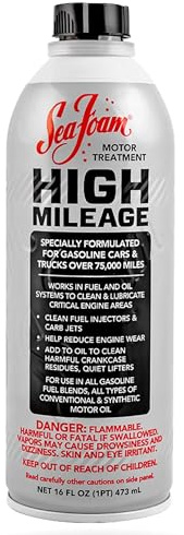 Sea Foam High Mileage Motor Treatment HM16, 16 oz, Pack of 1, Silver