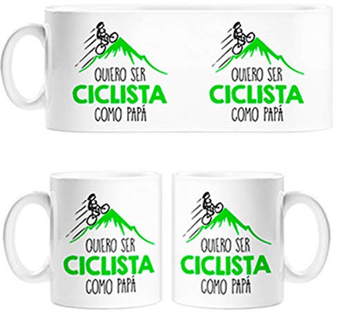 Diver Tazas Taza Quiero ser Ciclista como papá - Cerámica