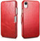 Mobiskin Hülle kompatibel mit Apple iPhone XR (6,1 Zoll), Handyhülle mit echtem Leder, Case, Schutzhülle, dünne Handy-Tasche, Slim Cover, Vintage Rot
