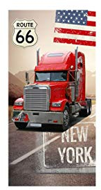 Truck Strandtuch - Baumwolle - Strandtuch - 75x150 cm - Mehrfarbig