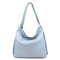 ITALYSHOP24.COM OBC Damen Tasche Rucksack 2 in 1 Umhängetasche Schultertasche Umhängetasche Daypack Leder Rucksacktasche Shopper Backpack Freizeitrucksack (Hellblau (echtes Leder))