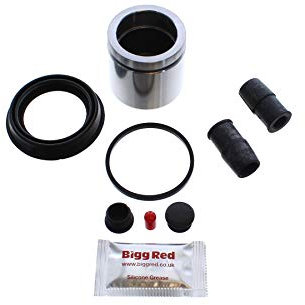 Bigg Red - Front Brake Caliper Repair Seal Kit & Piston - Compatible with A3, 3 MPS Turbo, 3 Series, Focus ST, C70, S40, V50, Golf, Vauxhall Signum, Vectra