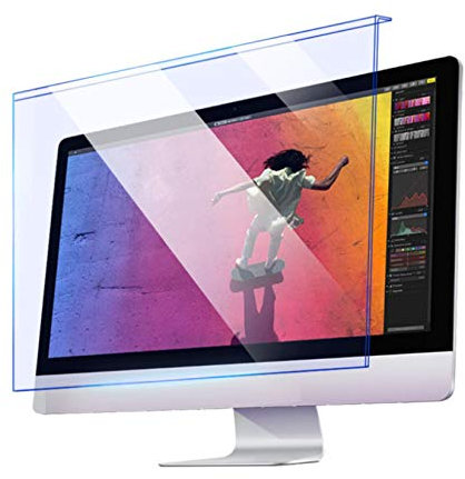 WLWLEO Desktop-Monitor-Display-Display-Filter-Hänge-Display-Schutz-Panel für Laptop-Notebook-Computer-TV-Abnehmbare Acryl-Displayfilm mit Anti Blauer Licht- und Augenschutz,20 458x270mm
