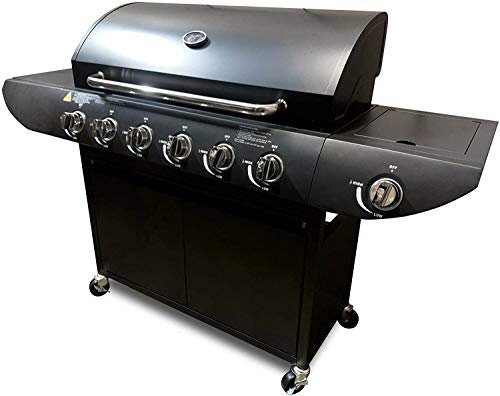 Campfire Barbecue 6+1 Pro Gas Grill BBQ Black