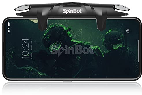 SpinBot BattleMods F1 | Mobile Gaming Trigger | Kapazitive Leitung | für BGMI/Free Fire/COD Mobile - (Schwarz)