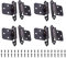 8 Piezas Bisagras Puertas Armarios, Bisagras de Gabinete con tornillos, Bisagra Atornillable de Puerta, Bisagras Plegables para Puerta del Armario y Puerta Mueble Cocina
