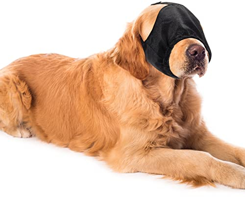 Donner Haustier Beruhigung Kappe Stoff Hunde Augen Abdeckung Angst Maulkorb Hunde Ohr Abdeckungen für Hunde Geräusch Gehörschützer Geräusch Unterdrückung Pflege Anti Auto (X-Groß)