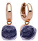 Qudo Firenze Creolen rosegold Edelstahl beschichtet (tanzanite)