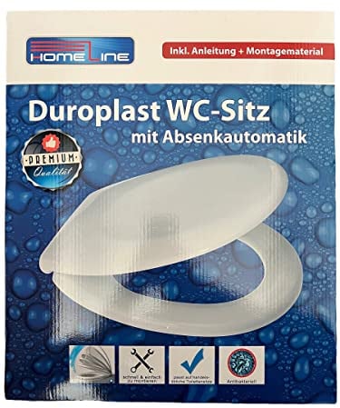 Homeline WC-Sitz mit Absenkautomatik, Duroplast weiß, Antibakteriell, einfache Montage