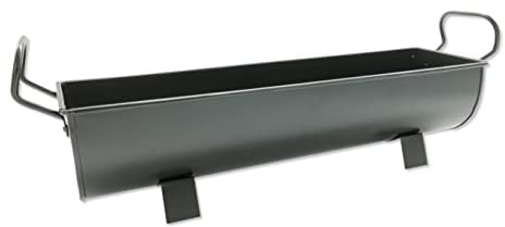 DARO DEKO Metall Blumenkasten 17 x 63cm schwarz Blumen-Topf Übertopf Blumenkasten Pflanz-Schale