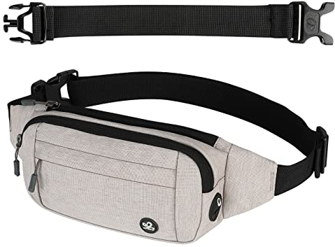 Waterfly Sac Banane Homme Femme: Étanche Unisexe Petite Sacoche Banane de Sport Ceinture allongée pour Randonnée Cyclisme Balade Ville Vacances