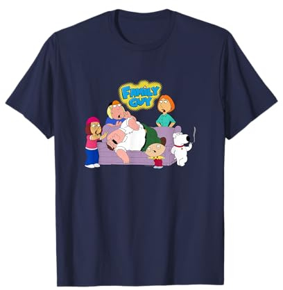 Family Guy Drunk Peter and Family with Logo Cartoon T-Shirt