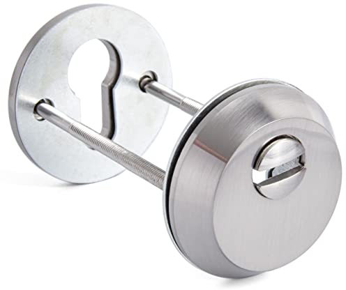 APECS Lot de 2 rosaces de protection pour portes extérieures et intérieures pour cylindre profilé PZ avec protection anti-traction ronde