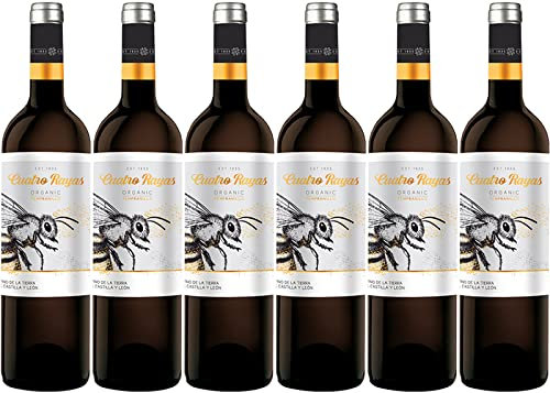 BODEGA CUATRO RAYAS Vino Tinto Organic Tempranillo Ecológico - 6 Botellas de 750 ml