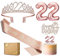PHD CAKE Dekoration zum 22. Geburtstag für sie, einschließlich Krone zum 22. Geburtstag, Tiara, Schärpe, Geburtstagskerzen, 22 Zahlenballon