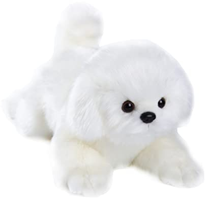 CU-MATE Realistischer Malteser-Plüschhund, 35,6 cm, Weiß