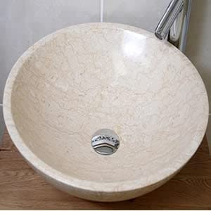 Wall Hung Wooden Bathroom Vanity with Sink and Drawer - Space Saving Bathroom Sink Wash Basin - Single Vanity Unit with Chromed Mixer Tap - White Painted - Cream Bowl (501PWSBCREAM)