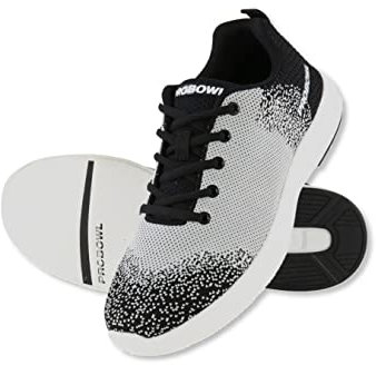 EMAX Men's Bowling Shoes Pro Bowl Taktika Bowling Shoes Men Women Youth Black White Bowling Shoes Size 38.5-46, black white, 6 UK
