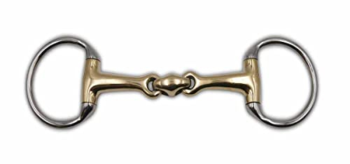 AMKA Olivenkopfgebiss doppelt gebrochen massiv Argentan Olivenkopfgebiss Pony Stärke 12 mm Ringe 50 mm