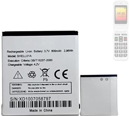 HIGHAKKU Ersatzakku Batterie kompatibel mit [Doro] PhoneEasy 409, 409GSM, 410, 410GSM, 605, 605GSM, 610, 610GSM, 611 - Replaces SHELL01A
