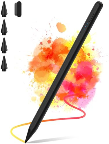 Magnetic Wireless Charging Stylus Pen for iPad (2018-2022), Palm Rejection, Tilting Detection, Compatible with iPad Pro 11/12 in,iPad Mini 5/6th,iPad Air(5/4/3rd Gen),iPad (10/9/8/7/6th)