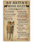 20 x 30 cm An Akita's House Rules Lustige Dekoration Poster Wandkunst Dekor Metallschilder