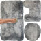 Retoo Juego de 3 Alfombrillas de Baño de Pelo Largo Suave - Lavable con Tapa para Inodoro y Alfombrilla con Recorte