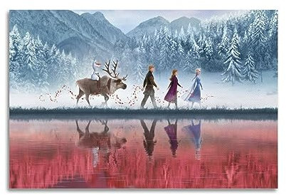 VZRSQZK Filmposter Die Eiskönigin, dekoratives Gemälde, Leinwand-Wandposter und Kunstdruck, modernes Familienschlafzimmer-Dekor-Poster, 20 x 30 cm