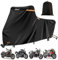 Motorrad Abdeckplane Indoor & Outdoor, 420D Motorrad Abdeckplane für Touring-Modelle,Road King, wasserdicht,Regen,UV-Schutz,Motorradabdeckung staubdicht (2XL 245x110x140CM Schwarz)