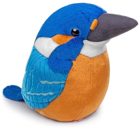 PuffPurrs Eisvogel Plüschspielzeug - Realistischer Eisvogel Stofftiere 10 Zoll, Niedlicher Kleiner Vogel Rabe Plüsch als Geschenk für Ihre Freunde