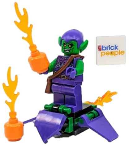 LEGO Marvel Superhelden: Grüne Kobold-Minifigur mit Segelflugzeug und Kürbisbomben