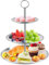 Fonyet Alzata per cupcake, 3 ripiani, in acciaio inox, 3 piani, moderna, decorazione per matrimoni, feste, vassoio da servizio, supporto riutilizzabile per dessert, torte, formaggi e frutta