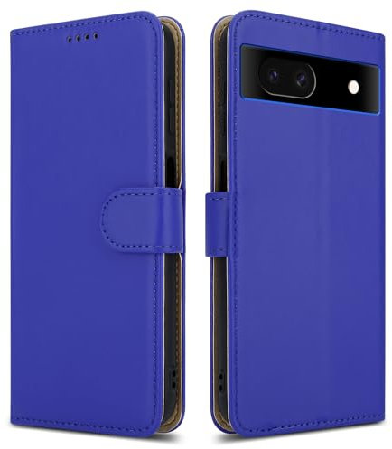 for Google Pixel 8A Case - Leather Wallet Phone Case, Magnetic Book Flip Folio Cover [Card Slots] and [Kickstand] Case Compatible with Google Pixel 8A - Blue