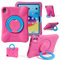 NLR FUN Custodia per iPad per Bambini, Copertura Antiurto per iPad A16 11 Pollici (2025) / 10,9 Pollici 10a Gen (2022), Custodia Leggera con Manico/Stand Pieghevole (Rosa+Blu)