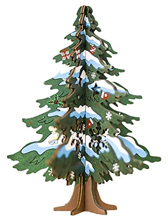 Trailrest Cuadros Juveniles Baratos Adornos de Navidad Árbol de Navidad Pintado Adorno de Escritorio Mini árbol de Navidad de Decoración Adorno Sujeta Papeles (Green, One Size)