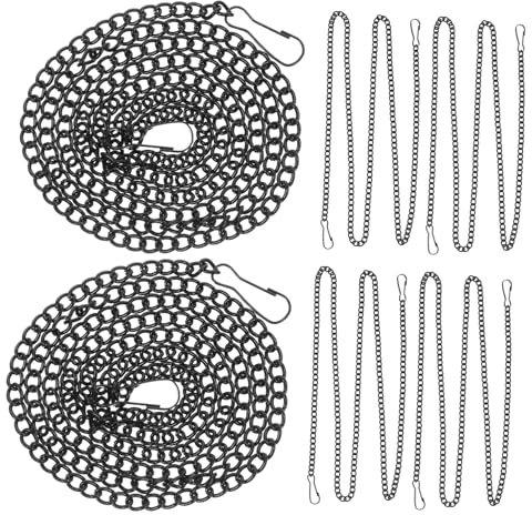 Hohopeti 10piezas Cadenas Colgantes Unids Cuadros Carteles Ganchos Decorativos Hierro Resistente