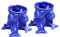 1 Paar Geschenkarrangement Delphin Vase Dekor Dekoration Töpfe Porzellan Tisch Heimtier Garten Keramik Mini Sukkulenten Büro Keramik Schöner Kindergarten Blauer Blumentopf