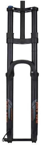 Fourche Vtt Fourche VTT 27,5 29 pouces for vélo électrique, axe cylindrique, amortissement, alliage d'aluminium, suspension à pression d'air, tube droit/conique Fourches Pour VéLo(29 Straight black)