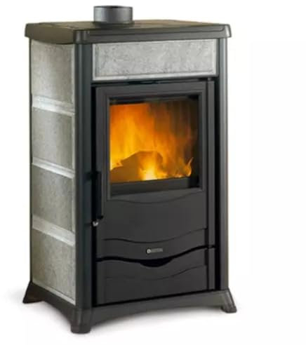 La zappa Stufa a legna con rivestimento in maiolica 8 Kw 559x915x536 mm