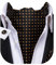 Dubulle Herren-Krawatte mit Paisleymuster, Blumenmuster, zum Selbstbinden, Krawatte und Einstecktuch, Manschettenknöpfe, Hochzeit, Schwarz und Gold, Orange, Medium