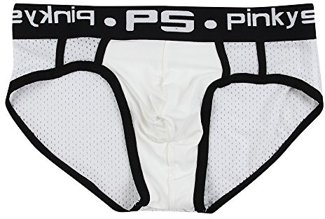 Generisch Männer Retroshorts Unterhosen Erhaltungsshorts sexy Männer Bedruckte Briefunterwäsche Briefs für Herren Dessous (White, M)