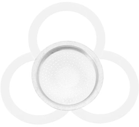 Cabilock Kaffekanne Dichtung Aus Silikon Filter Aus Aluminiumlegierung Ersatzteile Für Espressokannen Zubehör Für Kaffeemaschinen Geeignet Tassengröße