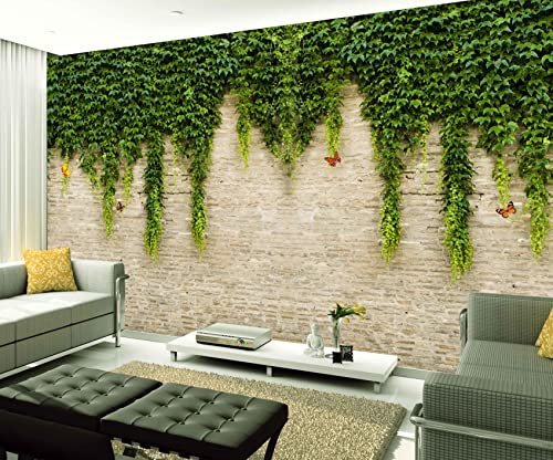 Papier peint mural plante tropicale 3D Décoration murale Poster Impression HD Feuilles vertes Panorama Peinture de fond 350 x 254 cm