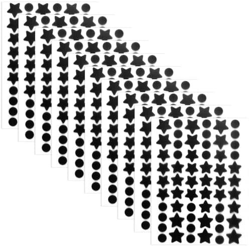 600pcs Patchs Anti-Boutons Noirs, 240 Cache-Boutons Ronds pour le Visage, 240 Petits Patchs Anti-Acné en Forme d'Étoile et 120 Grands Tampons Anti-Acné en Forme d'Étoile pour Fête de Maquillage