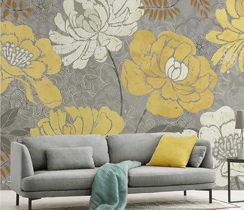 XDOUBAO Papier peint peinture fleur papier peint salon chambre fond décoration murale, 3D, 430x300cm