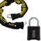 Burg Wachter SKM 6/60 CPL 60cm 6mm Security Chain & Combination Padlock, Black