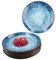 MamboCat Marina 6er Set Kuchenteller I blaue Porzellan-Frühstücksteller mit maritimem Design für 6 Personen I Ozean-Dekor, Gischt I kleine Teller für Salat, Dessert, Fingerfood & Co.