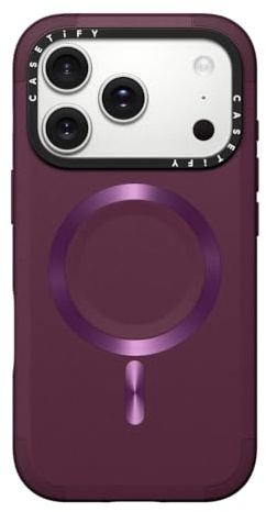CASETiFY Kraftkoffer iPhone 17 Pro Hülle [Matte Oberfläche/MagSafe-kompatibel/Schutz vor Stürzen aus 2 m] - Maulbeere