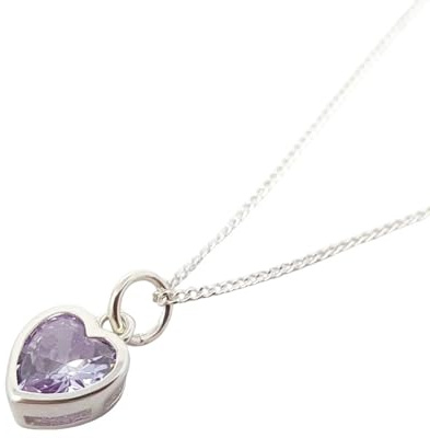 Mini Heart Alexandrite June Birthstone Necklace