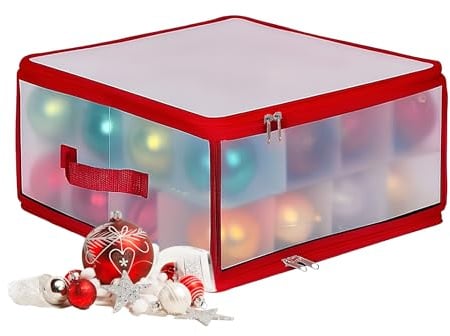 Relaxdays Weihnachtskugel Aufbewahrungsbox, für Christbaumschmuck, Kunststoff, Pappe, Kugelbox, Größenwahl, Farbwahl